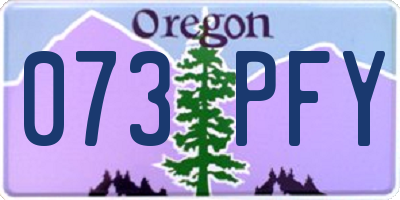 OR license plate 073PFY