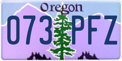OR license plate 073PFZ