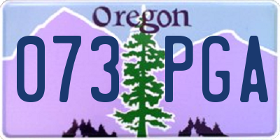 OR license plate 073PGA