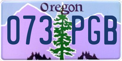 OR license plate 073PGB