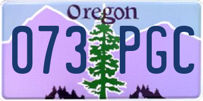 OR license plate 073PGC