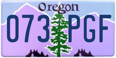 OR license plate 073PGF