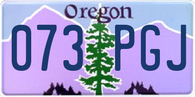 OR license plate 073PGJ