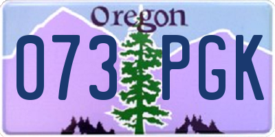 OR license plate 073PGK