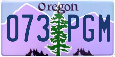 OR license plate 073PGM