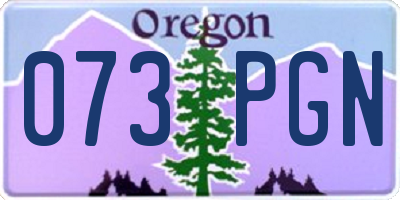 OR license plate 073PGN