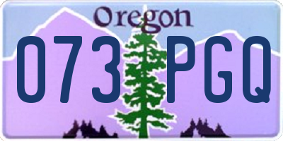 OR license plate 073PGQ