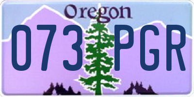 OR license plate 073PGR