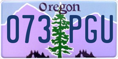 OR license plate 073PGU