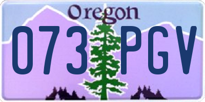 OR license plate 073PGV