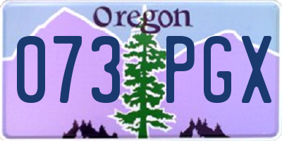 OR license plate 073PGX