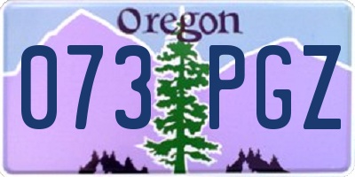 OR license plate 073PGZ