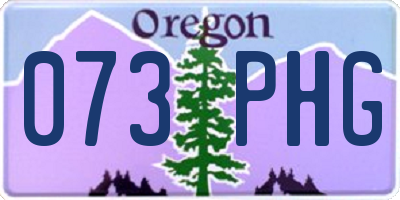 OR license plate 073PHG