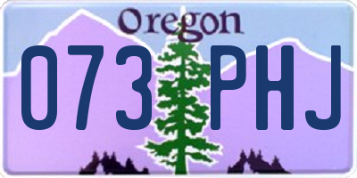 OR license plate 073PHJ