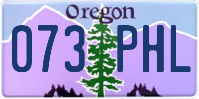 OR license plate 073PHL
