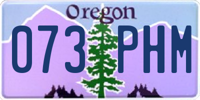 OR license plate 073PHM