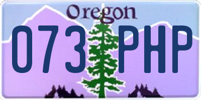 OR license plate 073PHP