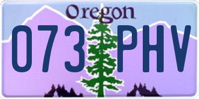 OR license plate 073PHV