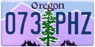 OR license plate 073PHZ