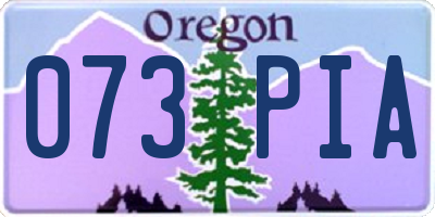 OR license plate 073PIA
