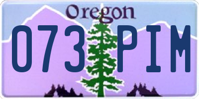 OR license plate 073PIM