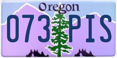 OR license plate 073PIS