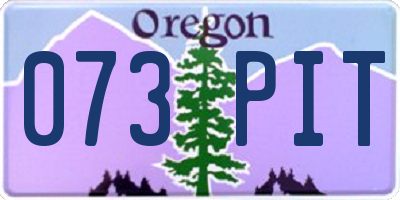 OR license plate 073PIT