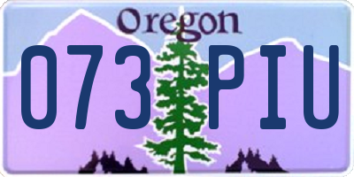 OR license plate 073PIU