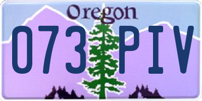 OR license plate 073PIV