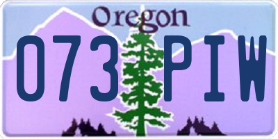 OR license plate 073PIW