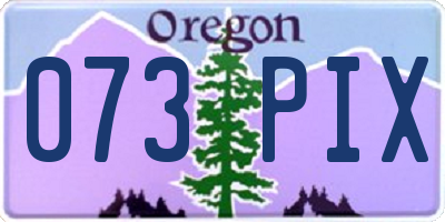 OR license plate 073PIX
