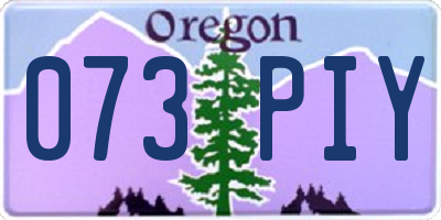 OR license plate 073PIY