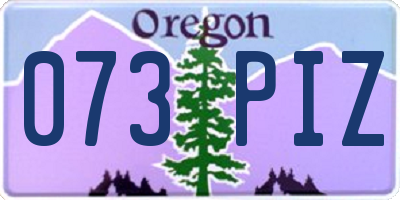 OR license plate 073PIZ