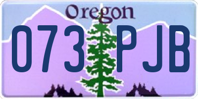 OR license plate 073PJB