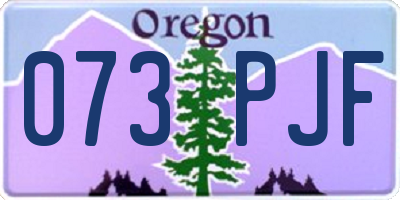 OR license plate 073PJF