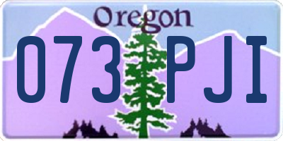 OR license plate 073PJI