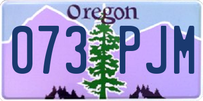 OR license plate 073PJM