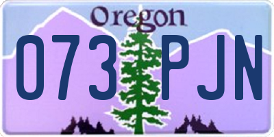 OR license plate 073PJN