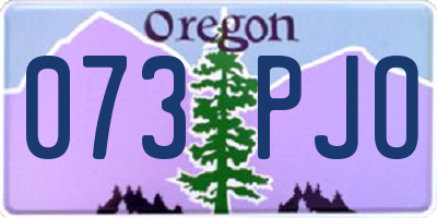 OR license plate 073PJO