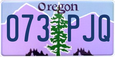 OR license plate 073PJQ