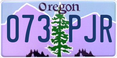 OR license plate 073PJR