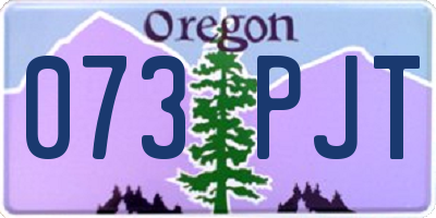 OR license plate 073PJT