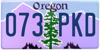 OR license plate 073PKD