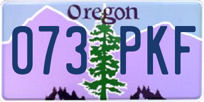 OR license plate 073PKF