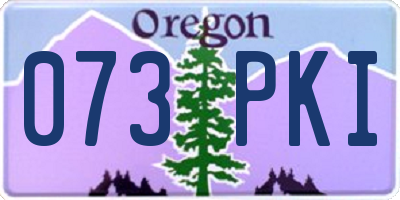 OR license plate 073PKI