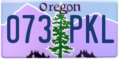 OR license plate 073PKL