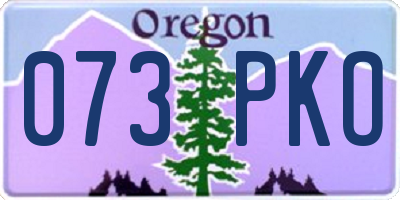 OR license plate 073PKO