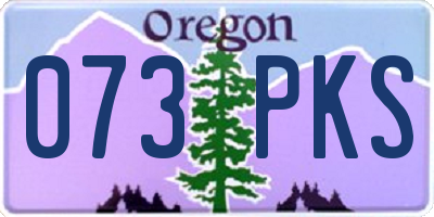 OR license plate 073PKS