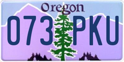 OR license plate 073PKU