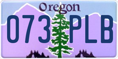 OR license plate 073PLB